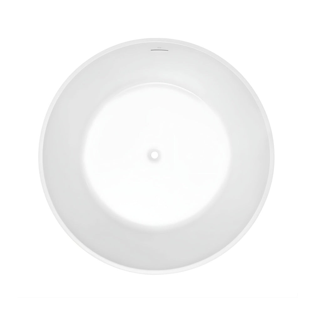 DECINA FLORENCIA FREESTANDING BATH WITH INTEGRATED OVERFLOW GLOSS WHITE 1400MM