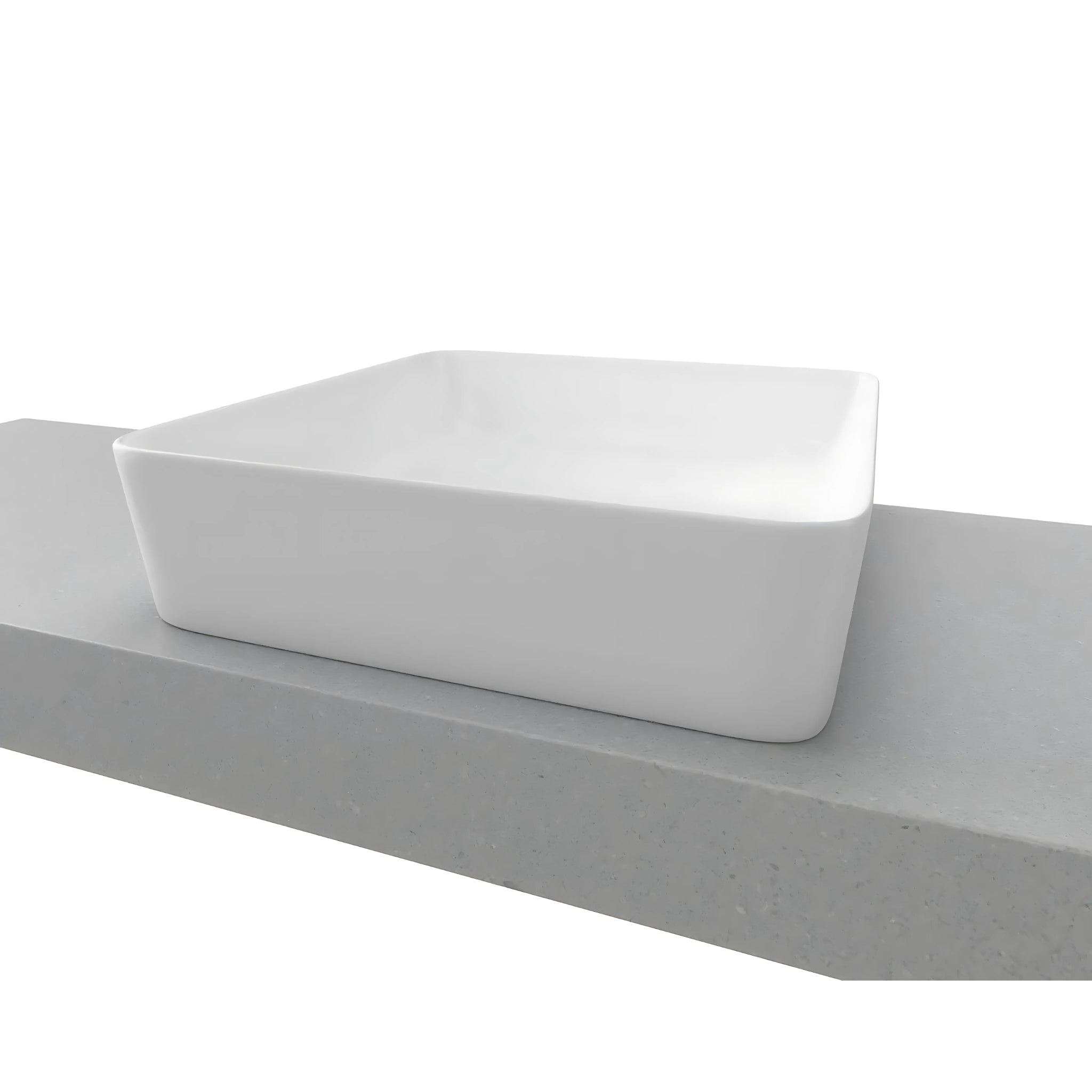 TIMBERLINE FLORENT ABOVE COUNTER BASIN GLOSS WHITE 400MM