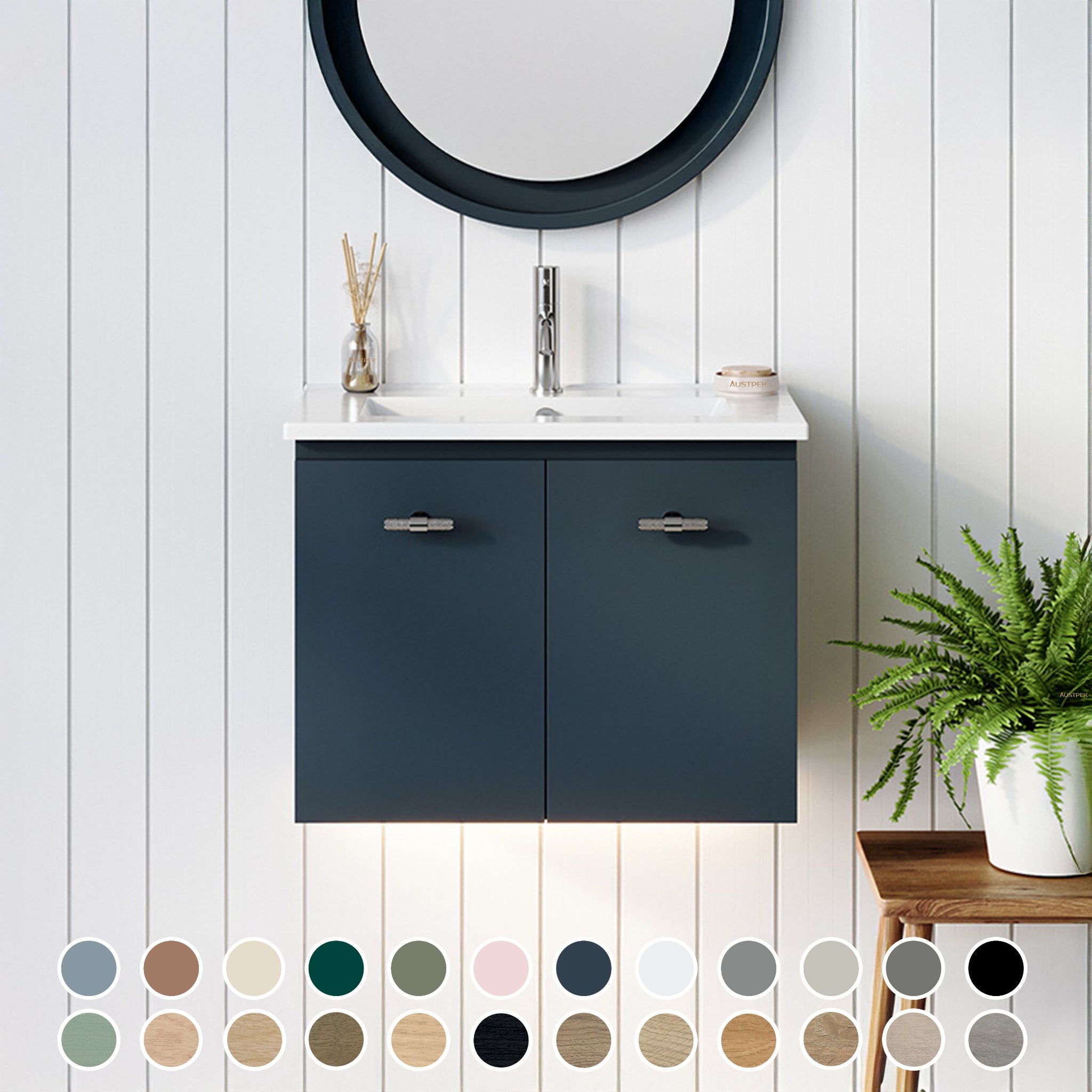 TIMBERLINE FLORIDA ENSUITE SPACE SAVING SINGLE BOWL CUSTOM WALL HUNG VANITY (ALL SIZING)