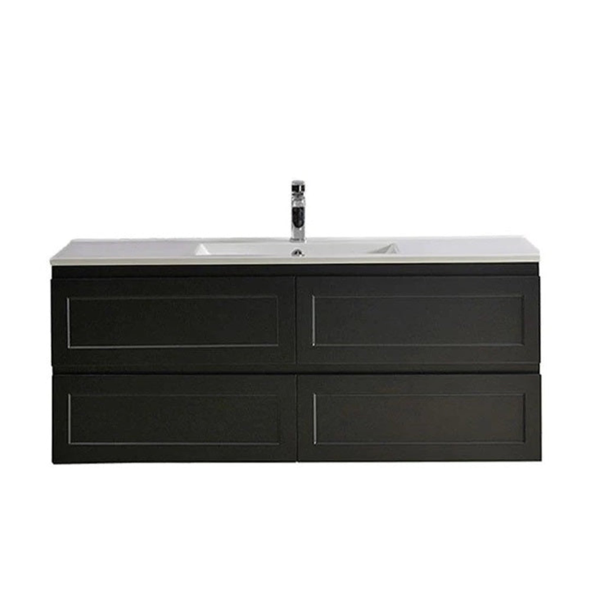 CETO FREMANTLE MATTE BLACK 1200MM SINGLE BOWL WALL HUNG VANITY