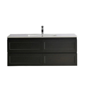 CETO FREMANTLE MATTE BLACK 1200MM SINGLE BOWL WALL HUNG VANITY