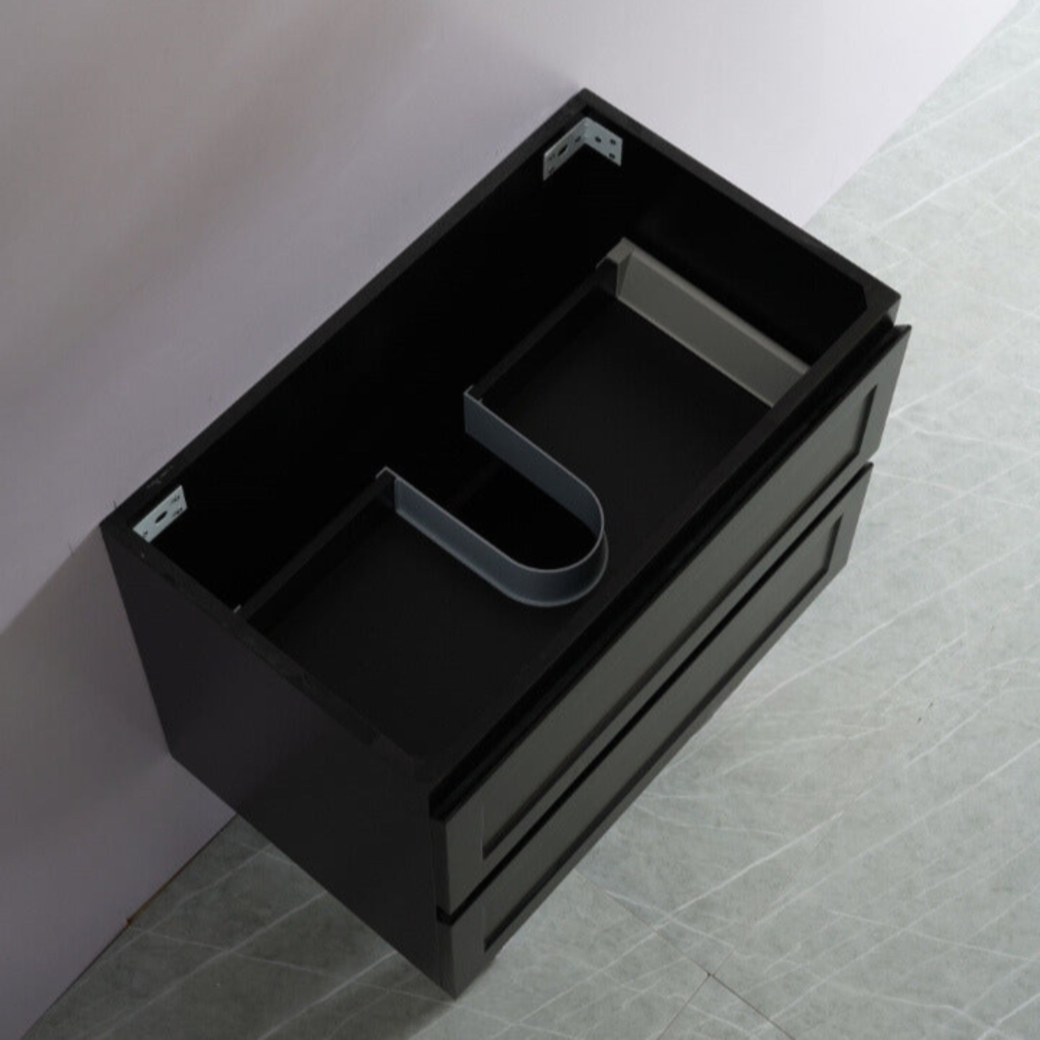 CETO FREMANTLE MATTE BLACK 750MM SINGLE BOWL WALL HUNG VANITY