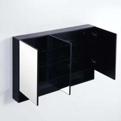 CETO FREMANTLE BLACK SHAVING CABINET 1198MM X 750MM