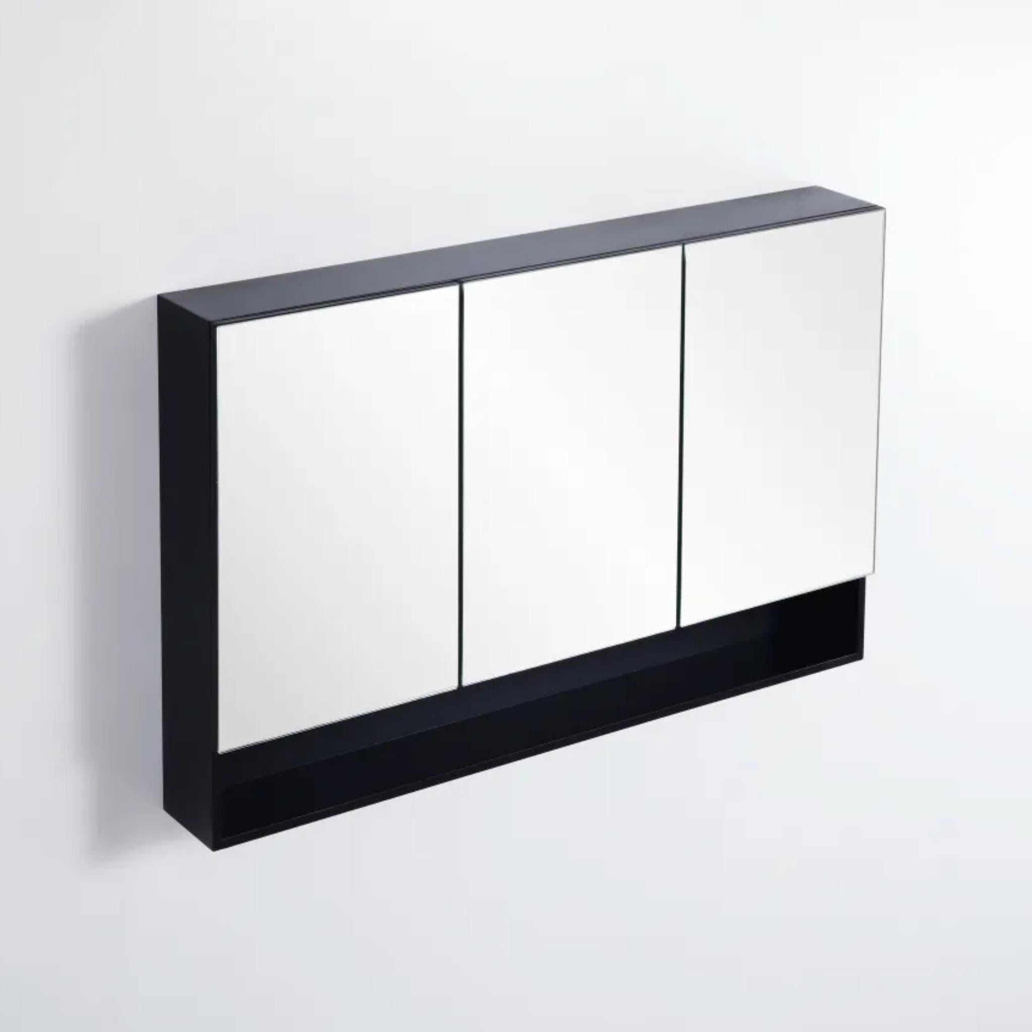 CETO FREMANTLE BLACK SHAVING CABINET 1198MM X 750MM
