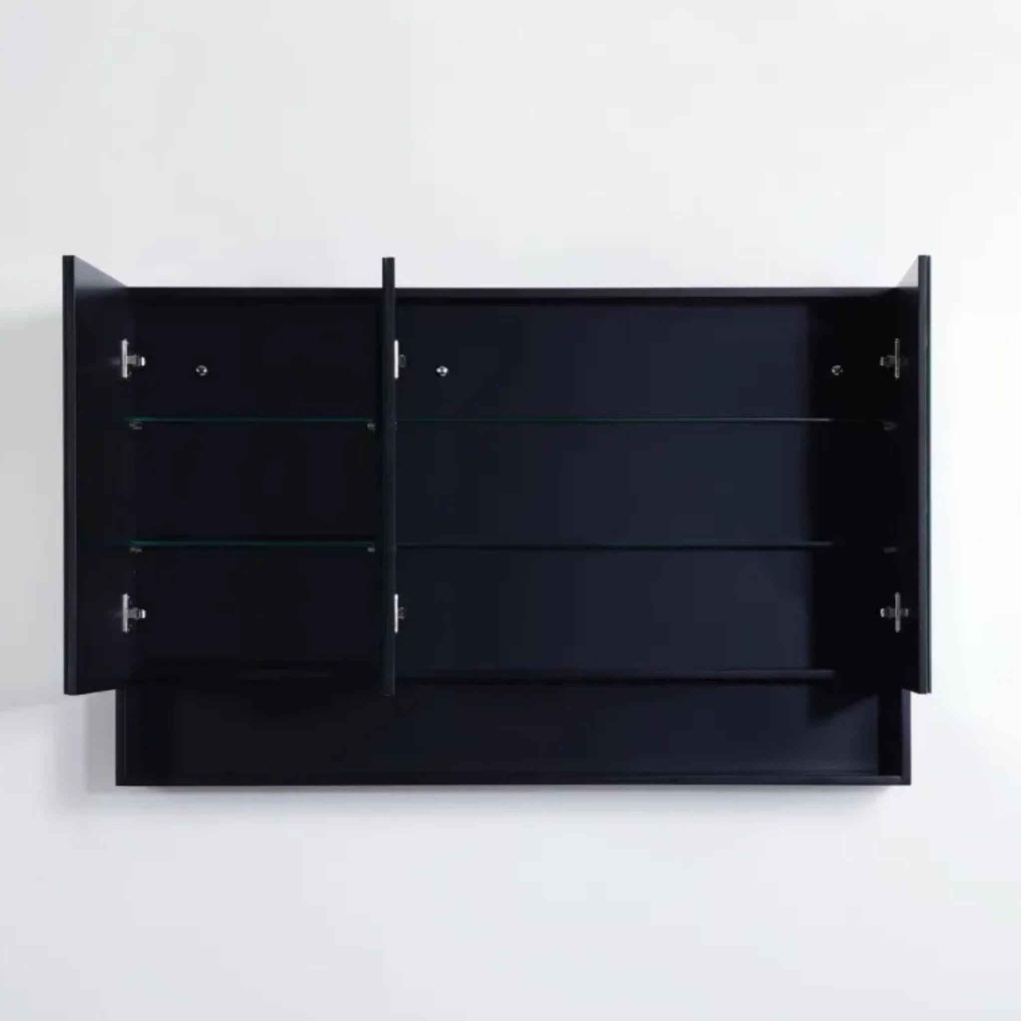 CETO FREMANTLE BLACK SHAVING CABINET 1198MM X 750MM
