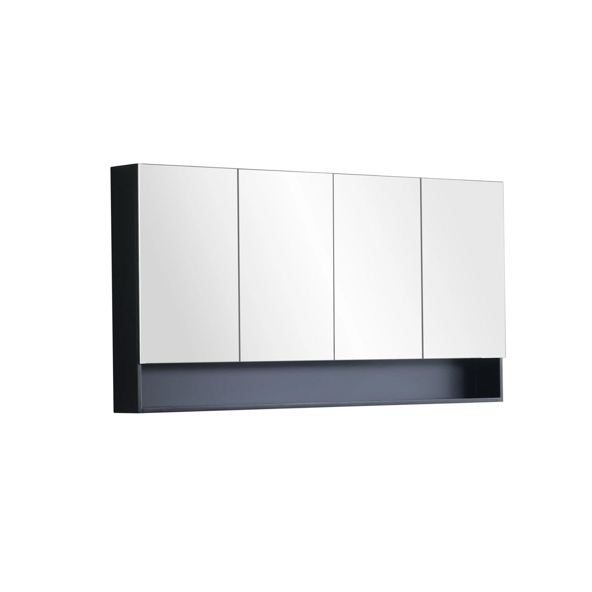 CETO FREMANTLE BLACK SHAVING CABINET 1480MM X 750MM
