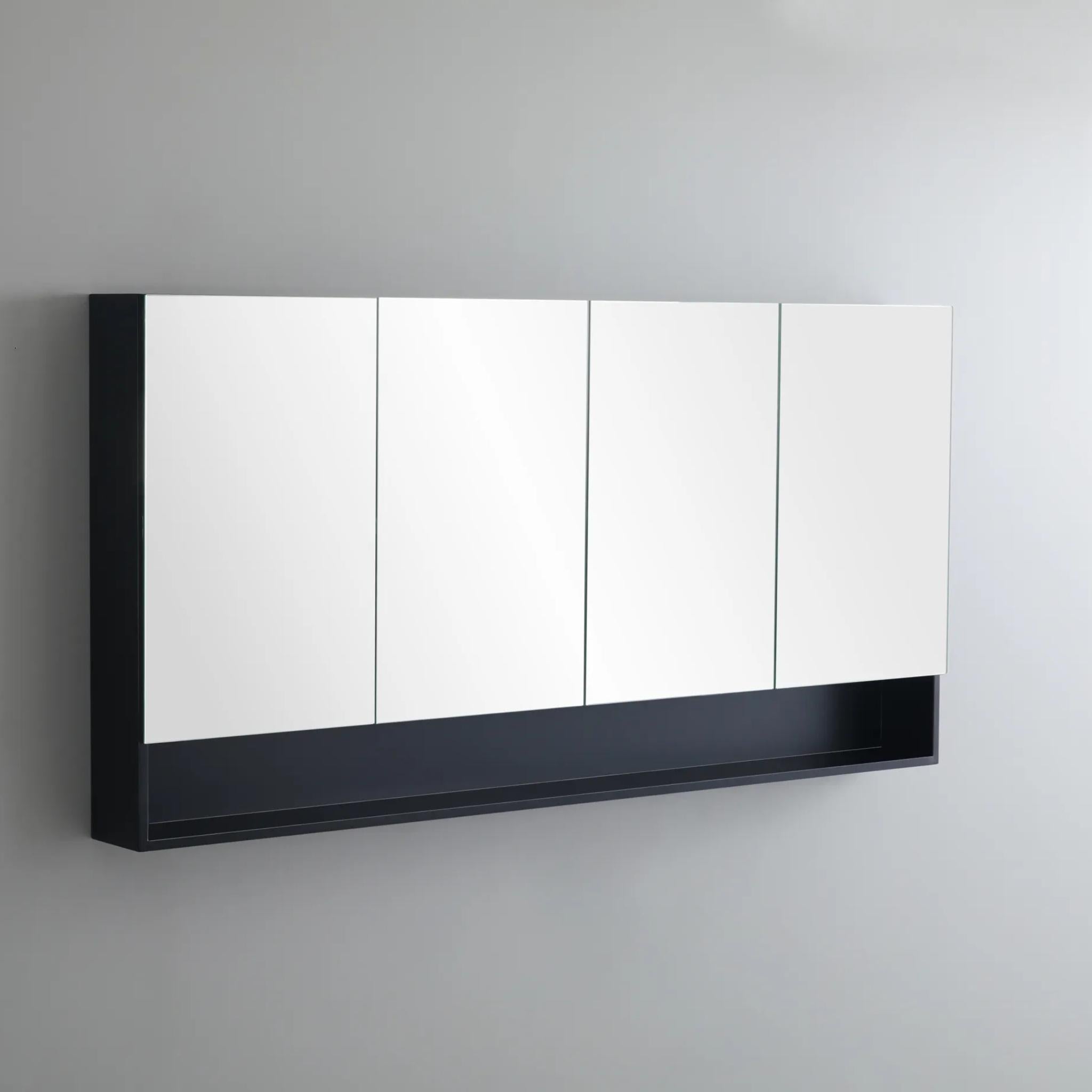CETO FREMANTLE BLACK SHAVING CABINET 1480MM X 750MM
