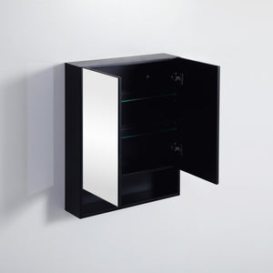 CETO FREMANTLE BLACK SHAVING CABINET 600MM X 750MM