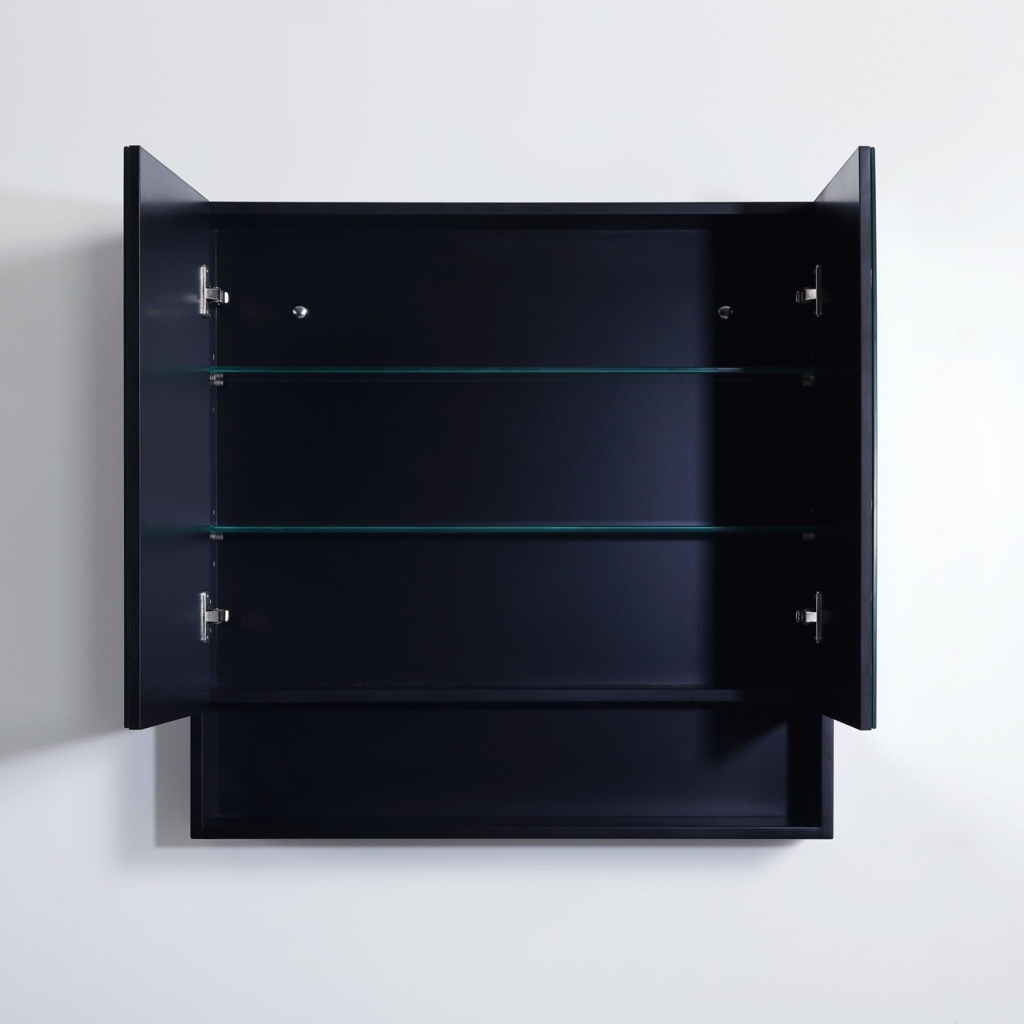 CETO FREMANTLE BLACK SHAVING CABINET 750MM X 750MM