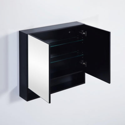 CETO FREMANTLE BLACK SHAVING CABINET 750MM X 750MM