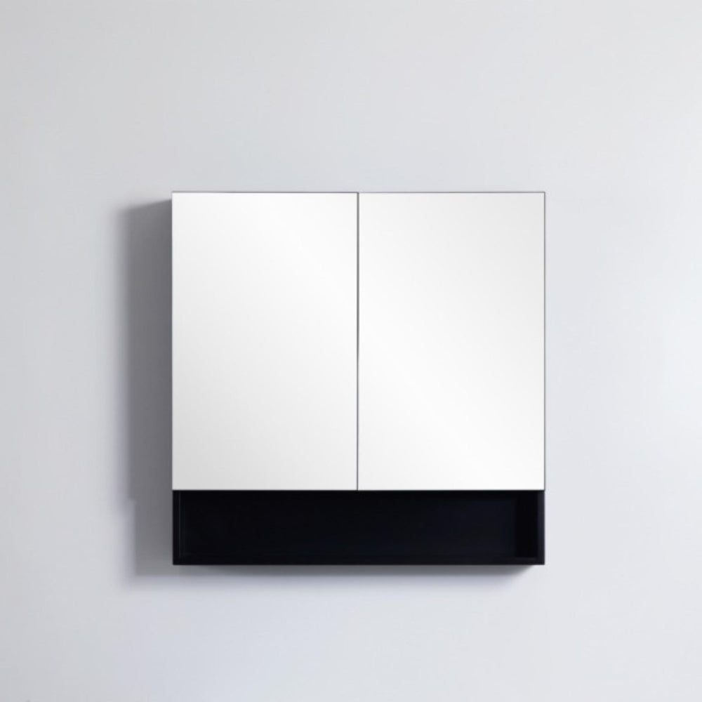 CETO FREMANTLE BLACK SHAVING CABINET 750MM X 750MM