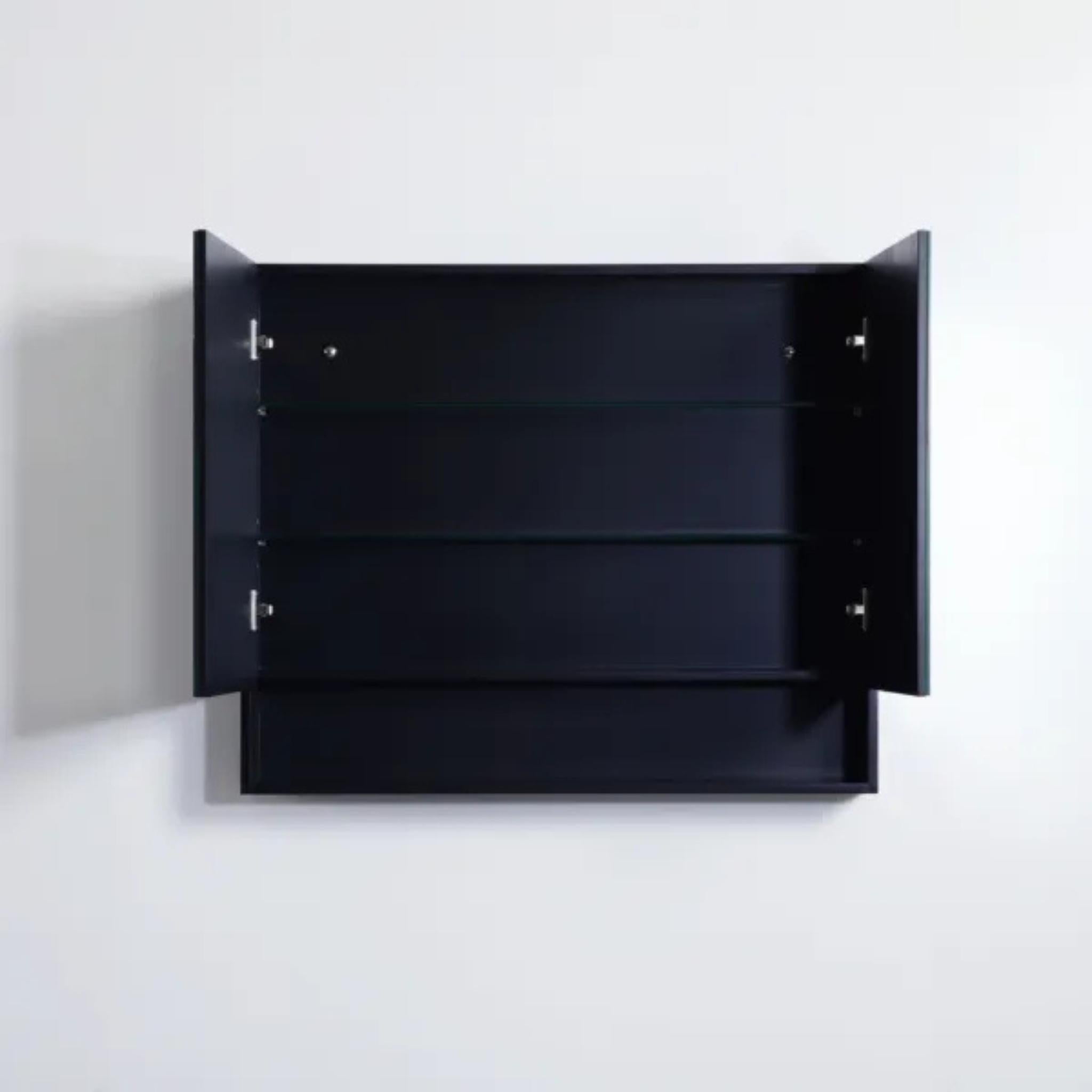 CETO FREMANTLE BLACK SHAVING CABINET 900MM X 750MM