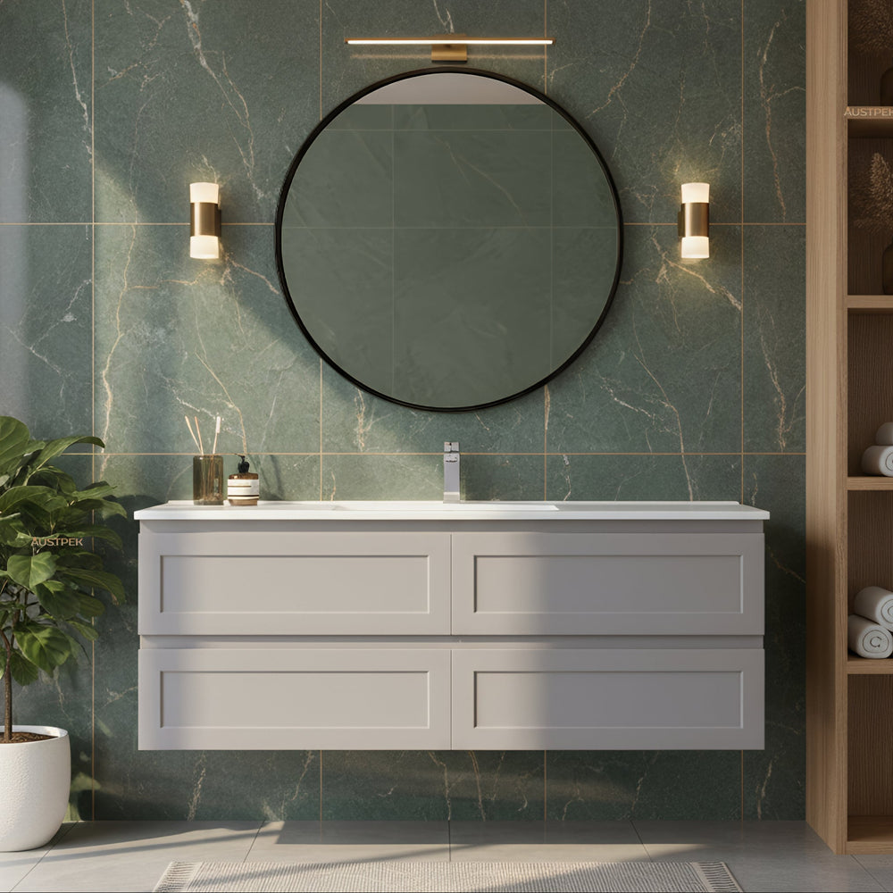 CETO FREMANTLE MATTE GREY 1500MM SINGLE BOWL WALL HUNG VANITY