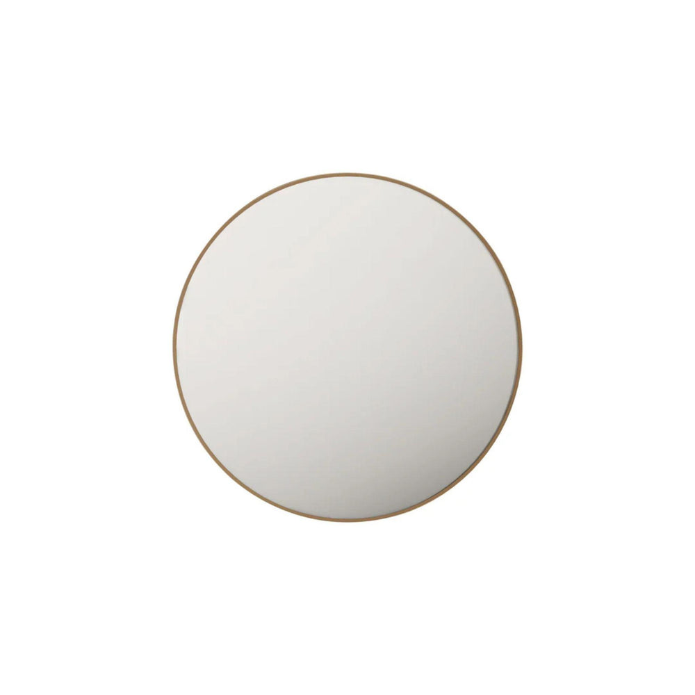 MERCIO ALUMINIUM FRAMED ROUND MIRROR BRUSHED GOLD 600X600MM