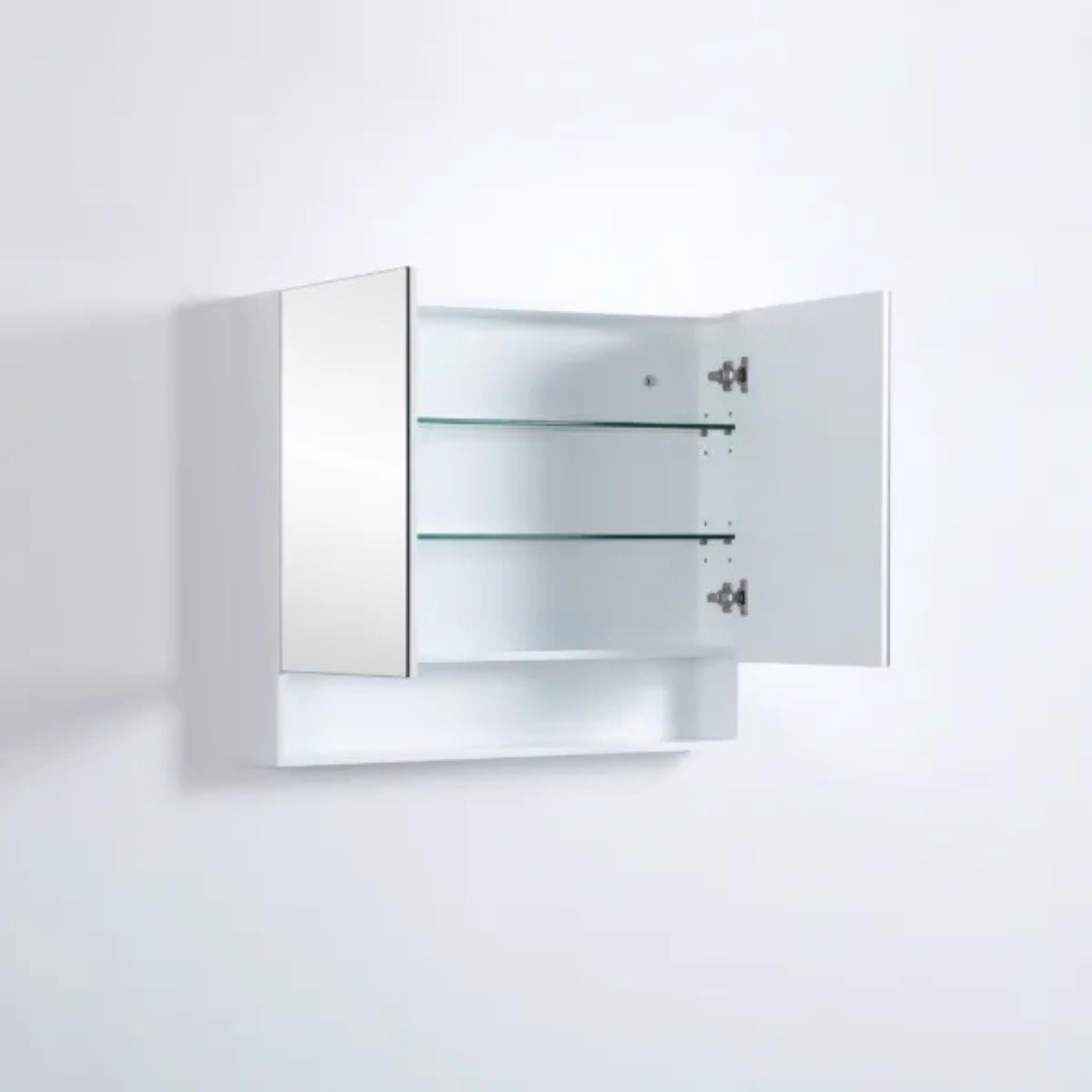 CETO FREMANTLE WHITE SHAVING CABINET 900MM X 750MM