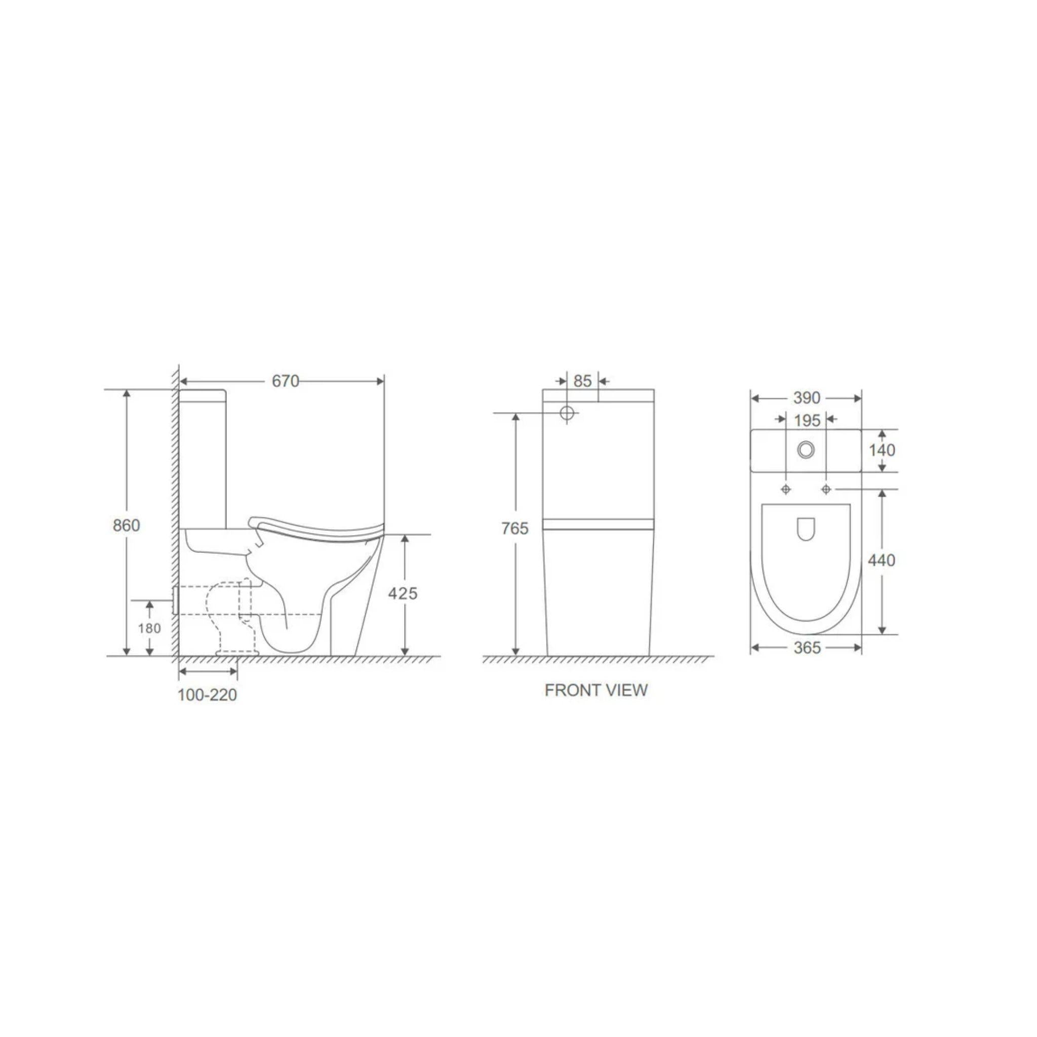 MERCIO FIFA QUIET RIMLESS AND TORNADO FLUSH BACK TO WALL TOILET SUITE GLOSS WHITE