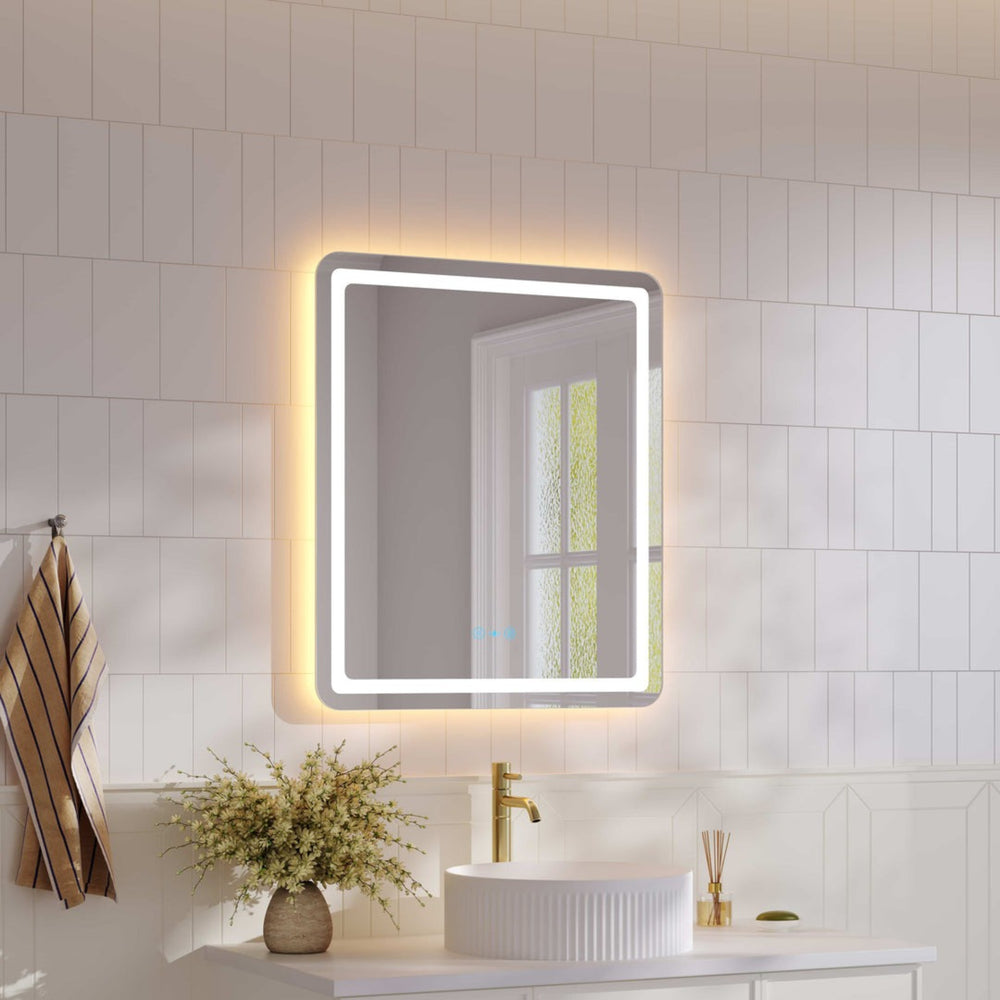 MERCIO FREYA FRAMELESS RECTANGULAR LED MIRROR 600X750MM