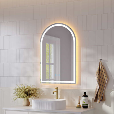 MERCIO FREYA FRAMELESS ARCH LED MIRROR 600X900MM