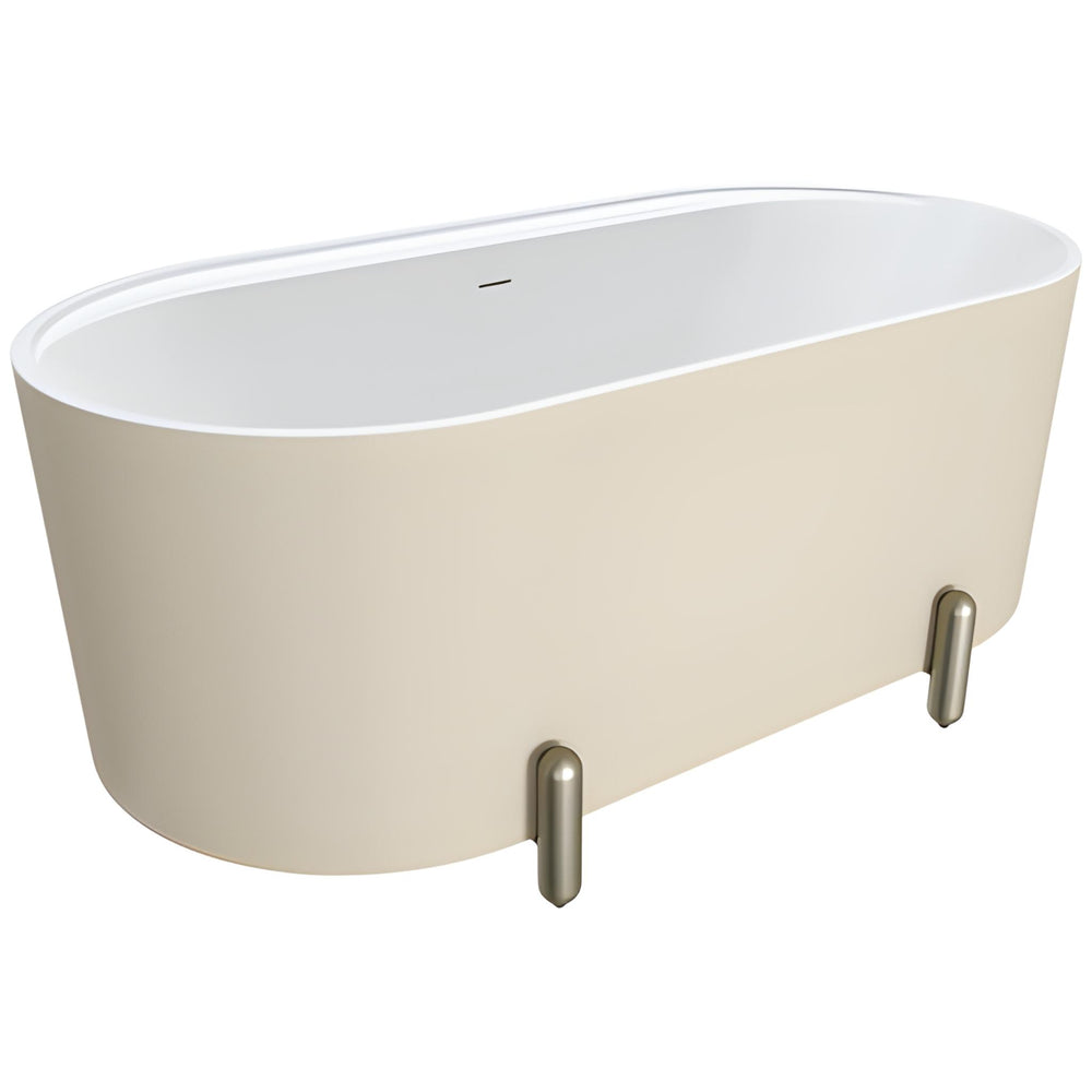 FIENZA ALUCA FREESTANDING BATH MATTE KHAKI (AVAILABLE IN 1500MM AND 1700MM)