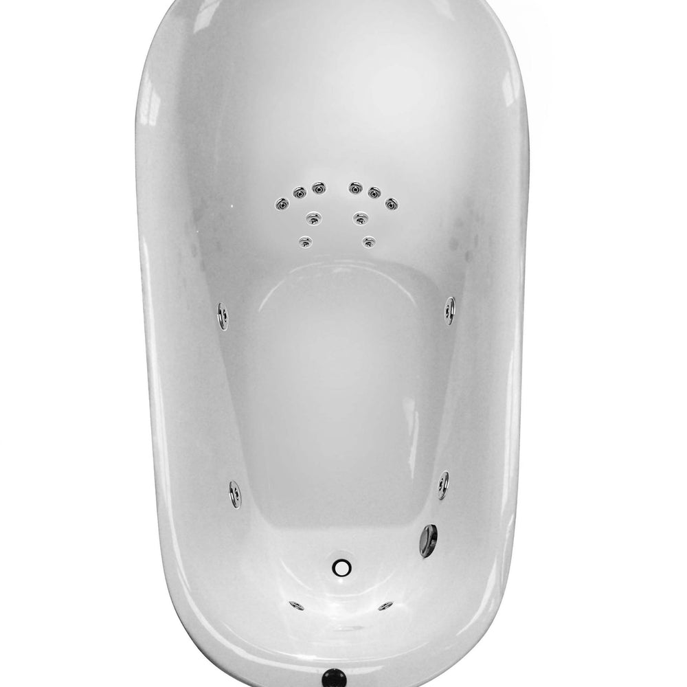 BROADWAY FS21 FREESTANDING SPA BATHTUB WHITE 1800MM WITH 12 JETS