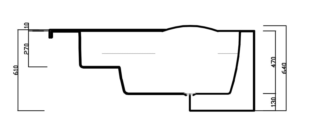 BROADWAY FS53 CORNER SPA BATHTUB GLOSS WHITE (AVAILABLE IN 1290MM AND 1490MM) WITH 12 JETS