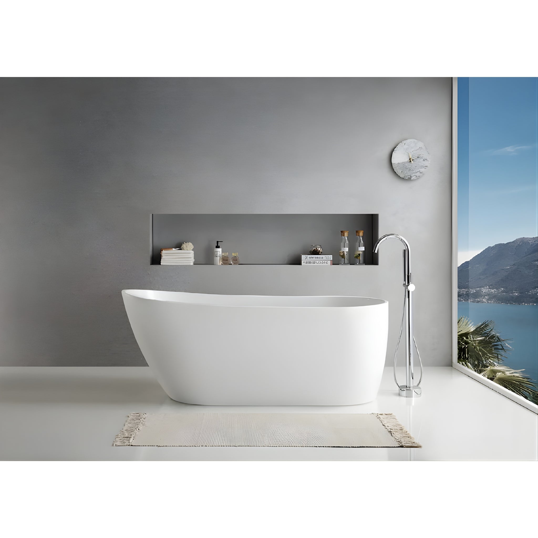 BROADWAY FS6 FREESTANDING BATH WHITE (AVAILABLE IN 1500MM AND 1700MM)