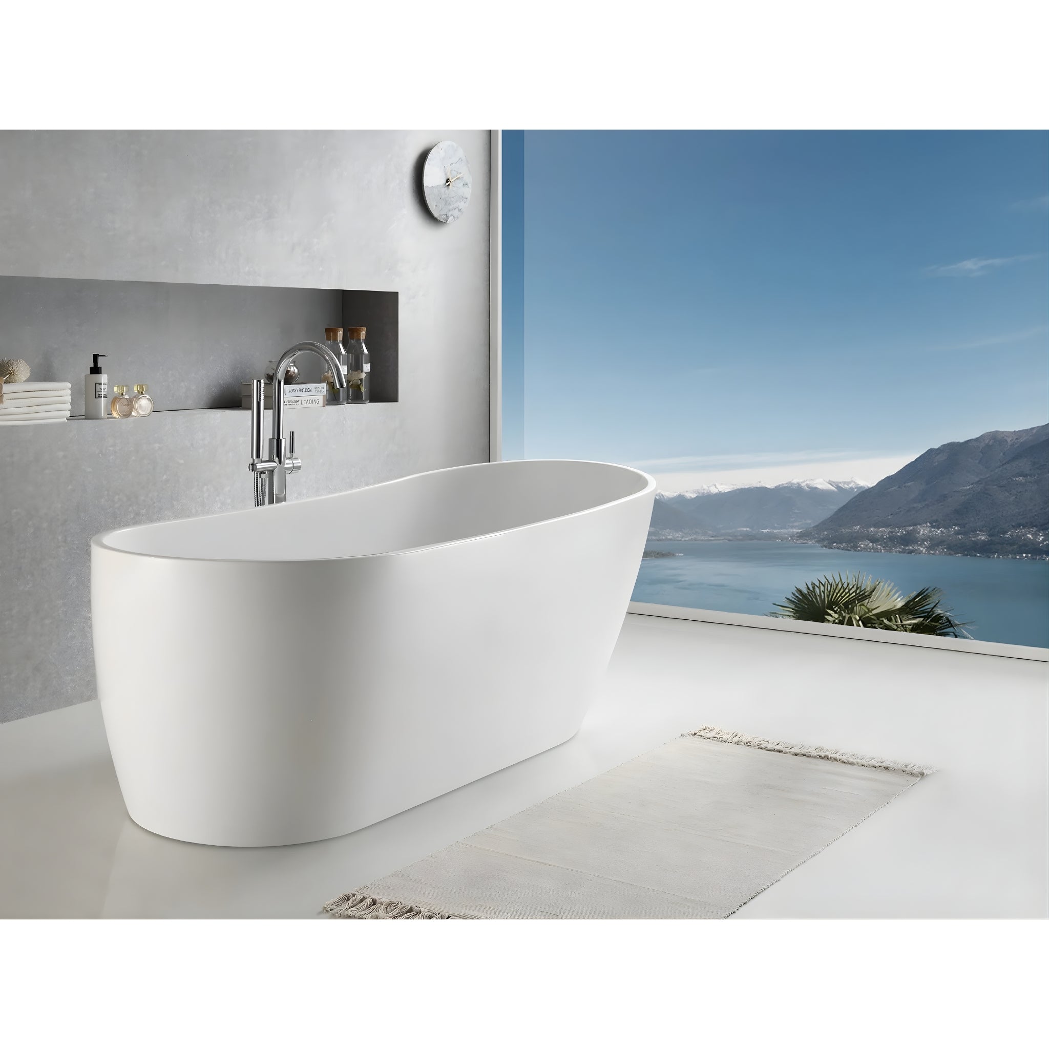 BROADWAY FS6 FREESTANDING BATH WHITE (AVAILABLE IN 1500MM AND 1700MM)