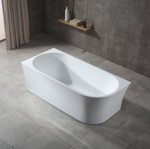 BROADWAY FS7 FREESTANDING LEFT CORNER BATHTUB GLOSS WHITE 1500MM