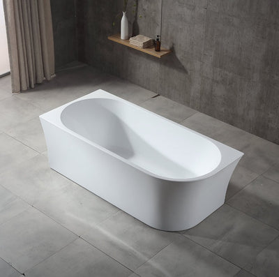 BROADWAY FS7 FREESTANDING LEFT CORNER BATHTUB GLOSS WHITE 1500MM