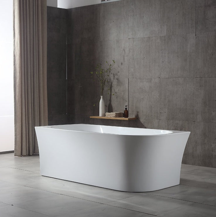 BROADWAY FS7 FREESTANDING LEFT CORNER SPA BATHTUB GLOSS WHITE (AVAILABLE IN 1500MM AND 1700MM) WITH 10 JETS