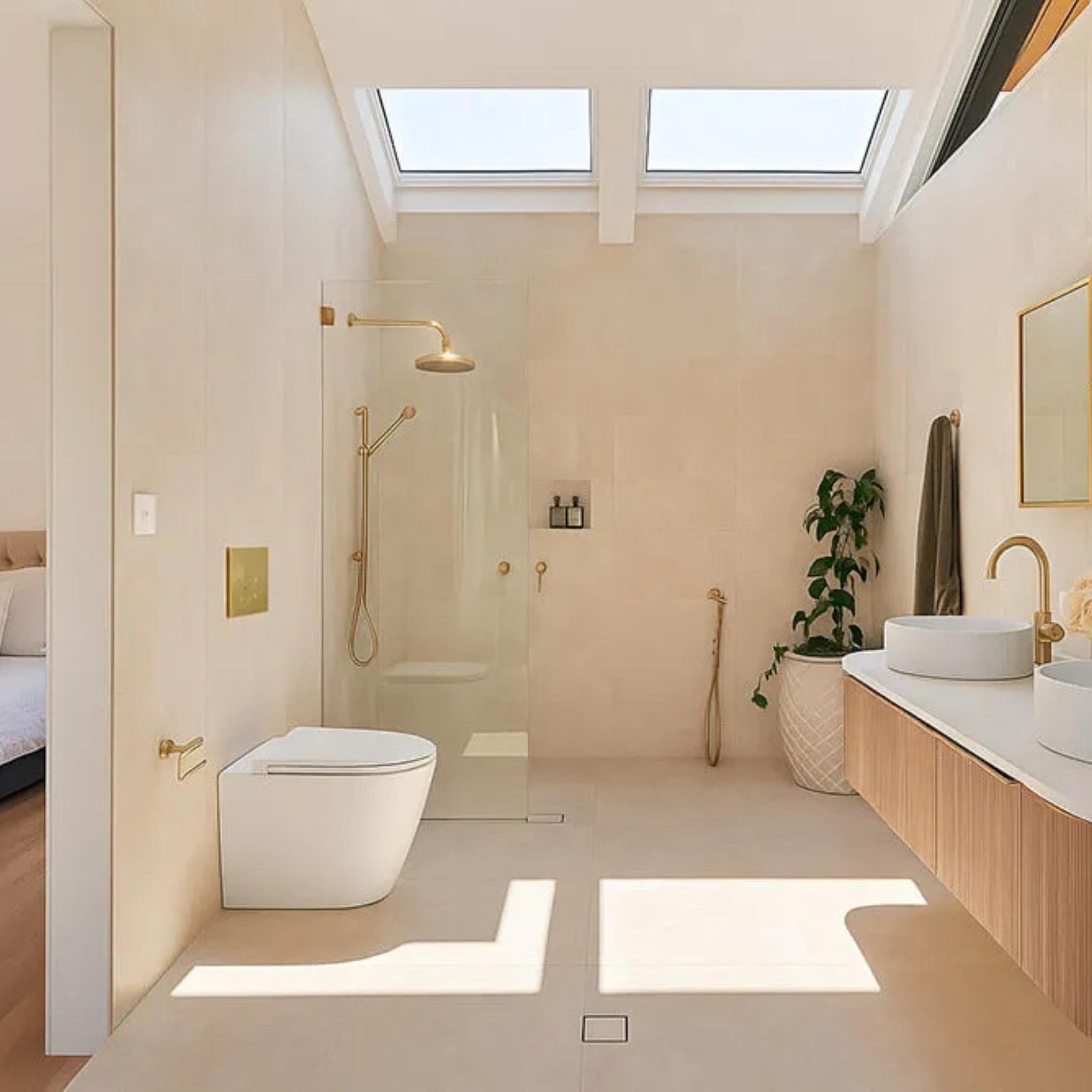 TURNER HASTINGS FINO RIMLESS WHISPERFLUSH WALL FACED TOILET WITH THIN SEAT MATTE WHITE