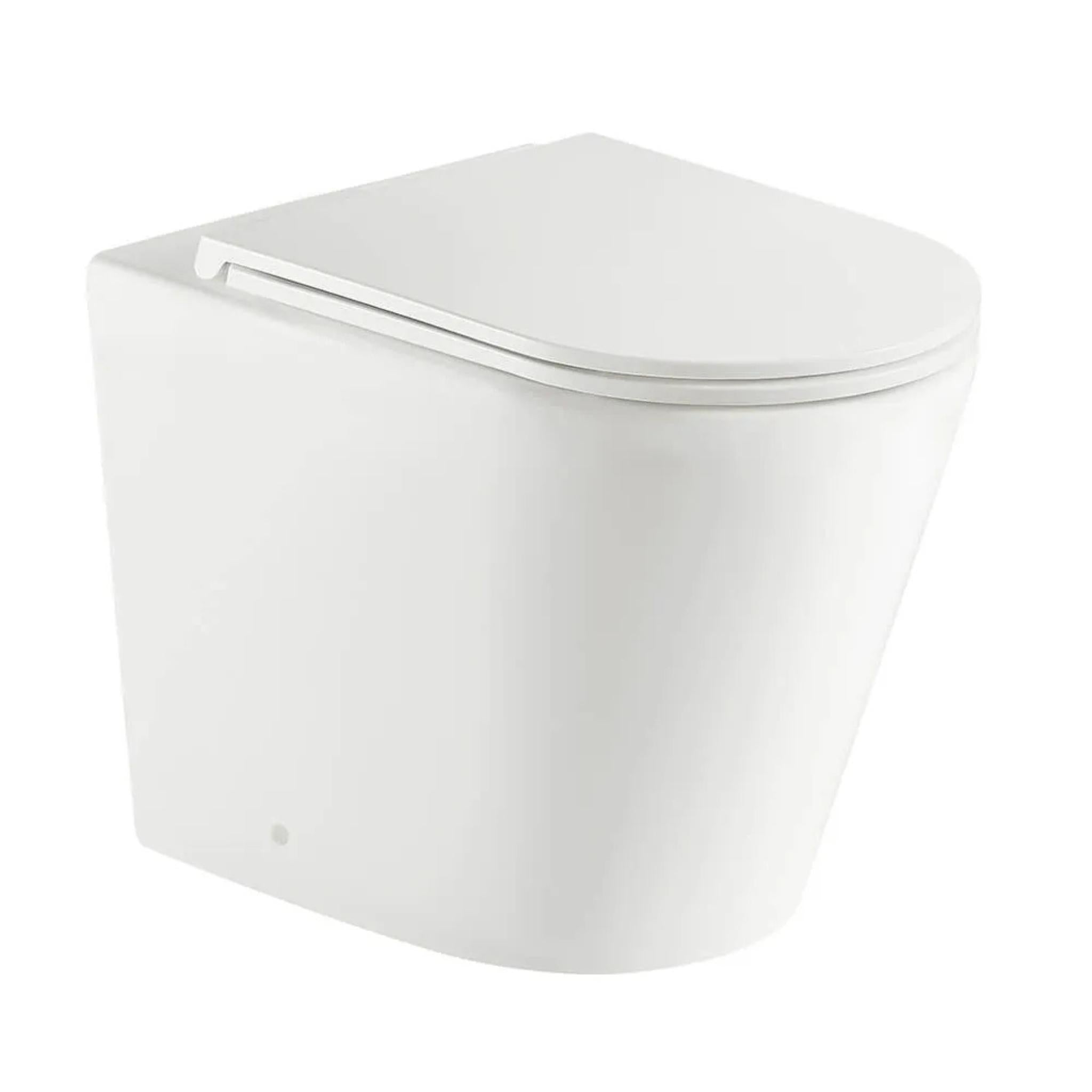 TURNER HASTINGS FINO RIMLESS WHISPERFLUSH WALL FACED TOILET WITH THIN SEAT MATTE WHITE