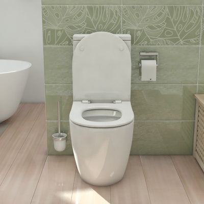 BELBAGNO ALEXANDER-R RIMLESS BACK TO WALL TOILET SUITE GLOSS WHITE