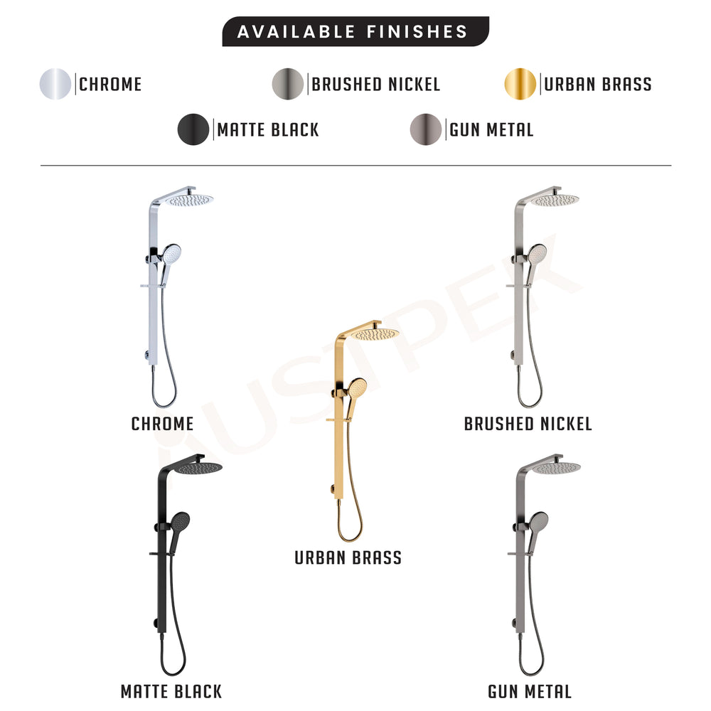 FIENZA KAYA DELUXE TWIN SHOWER GUN METAL