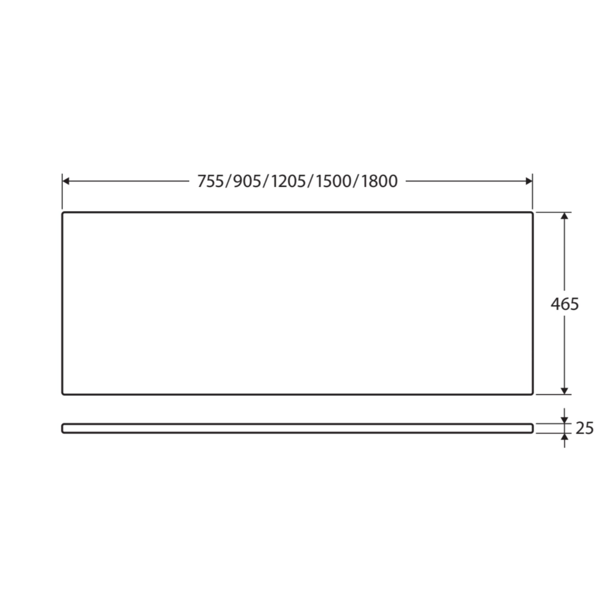 FIENZA CARBON BOWL RECTANGULAR CONCRETE BENCHTOP (AVAILABLE IN 750MM, 900MM, 1200MM, 1500MM AND 1800MM)