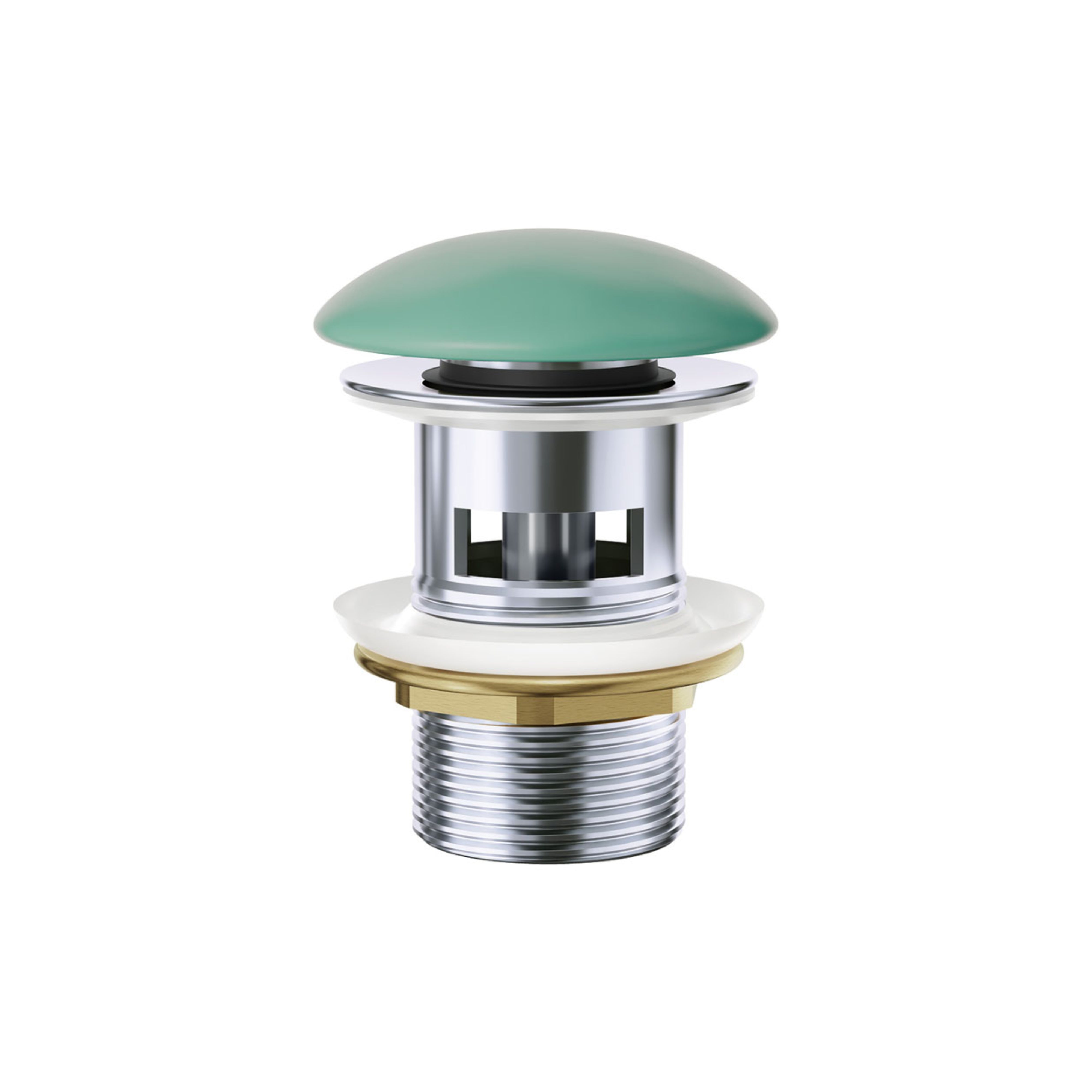 FIENZA POP-UP/POP-DOWN OVERFLOW BASIN WASTE 32MM MATTE GREEN