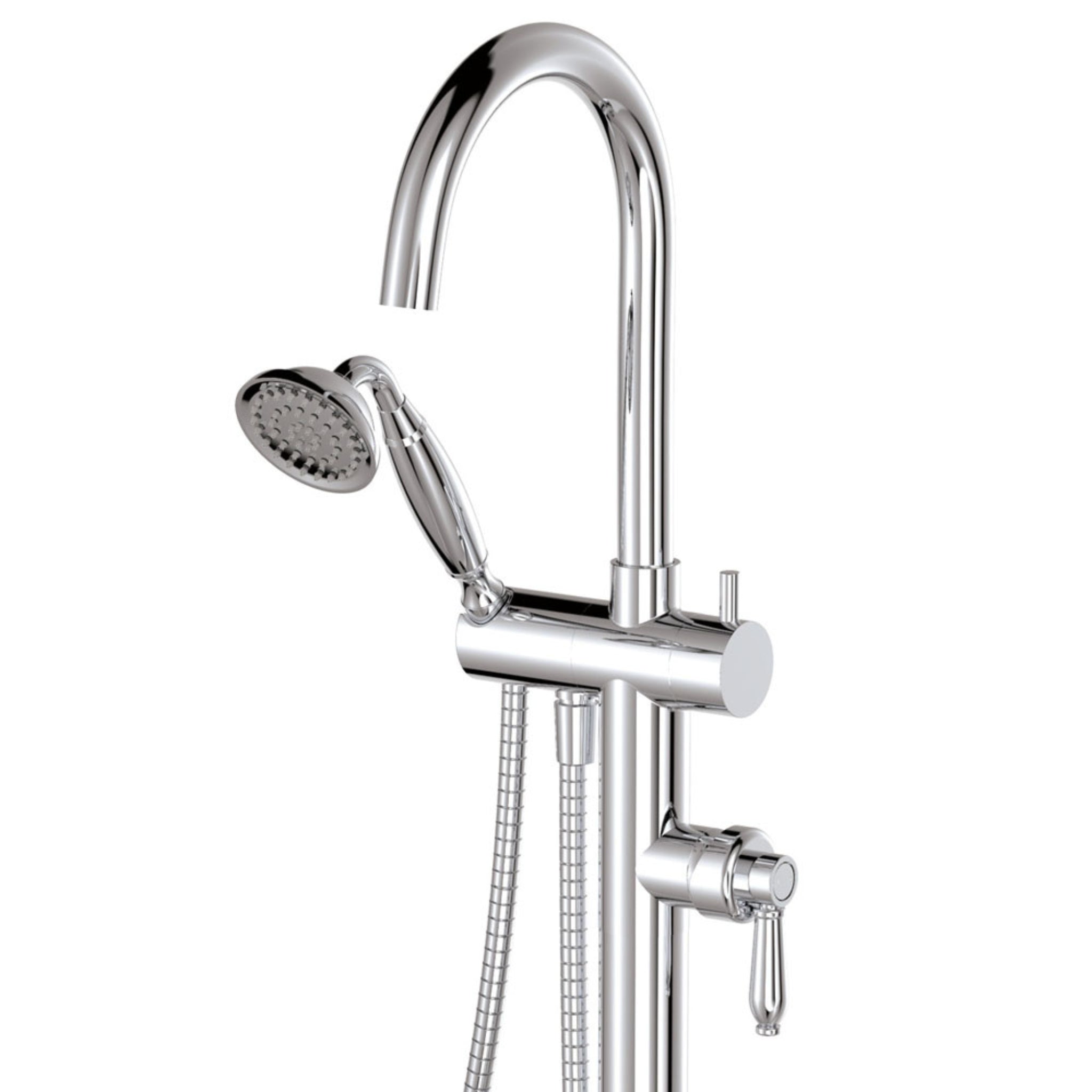 FIENZA ELEANOR FLOOR STANDING BATH MIXER WITH HAND SHOWER CHROME