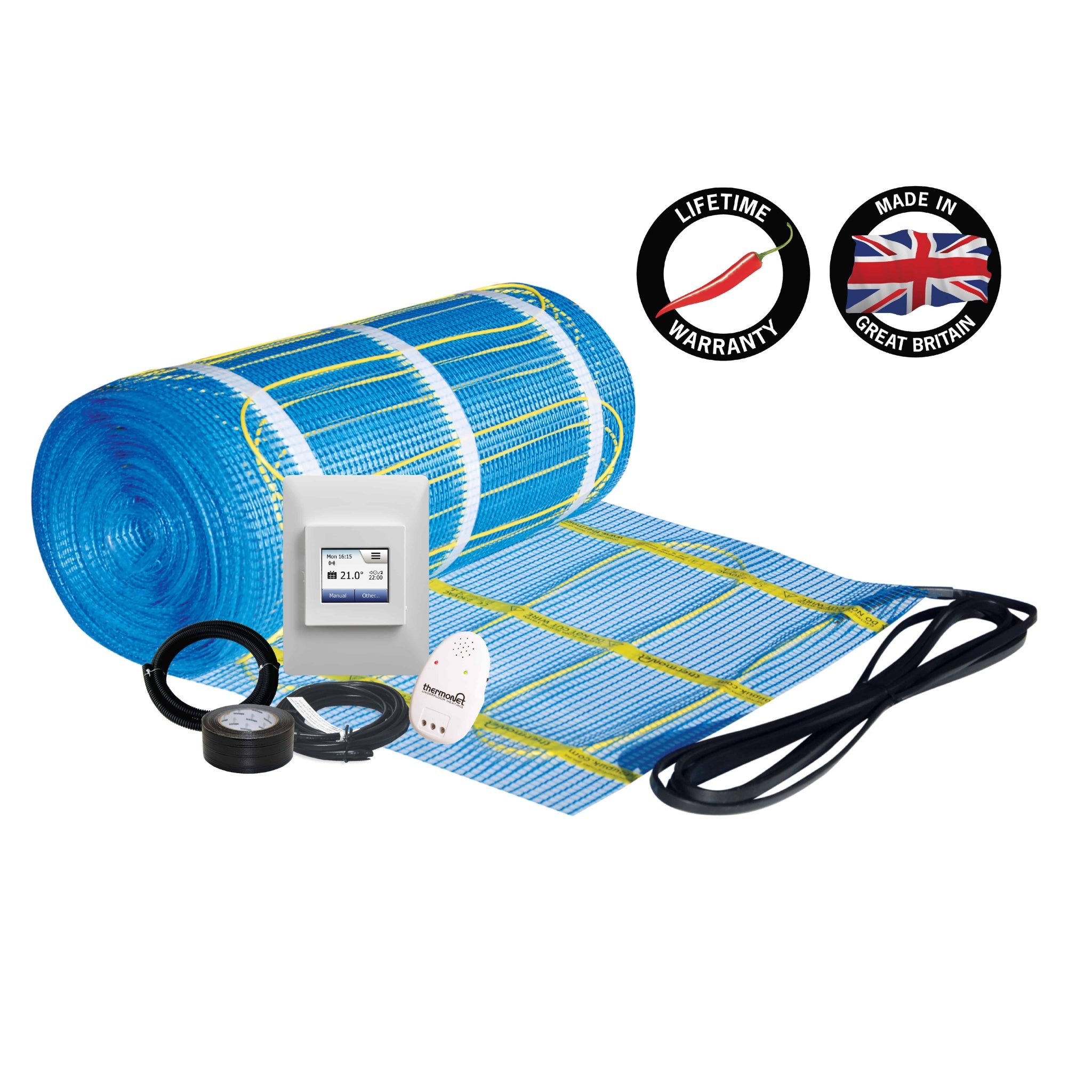 THERMOGROUP THERMONET 150W/M² UNDERTILE HEATING KIT WITH WI-FI THERMOSTAT