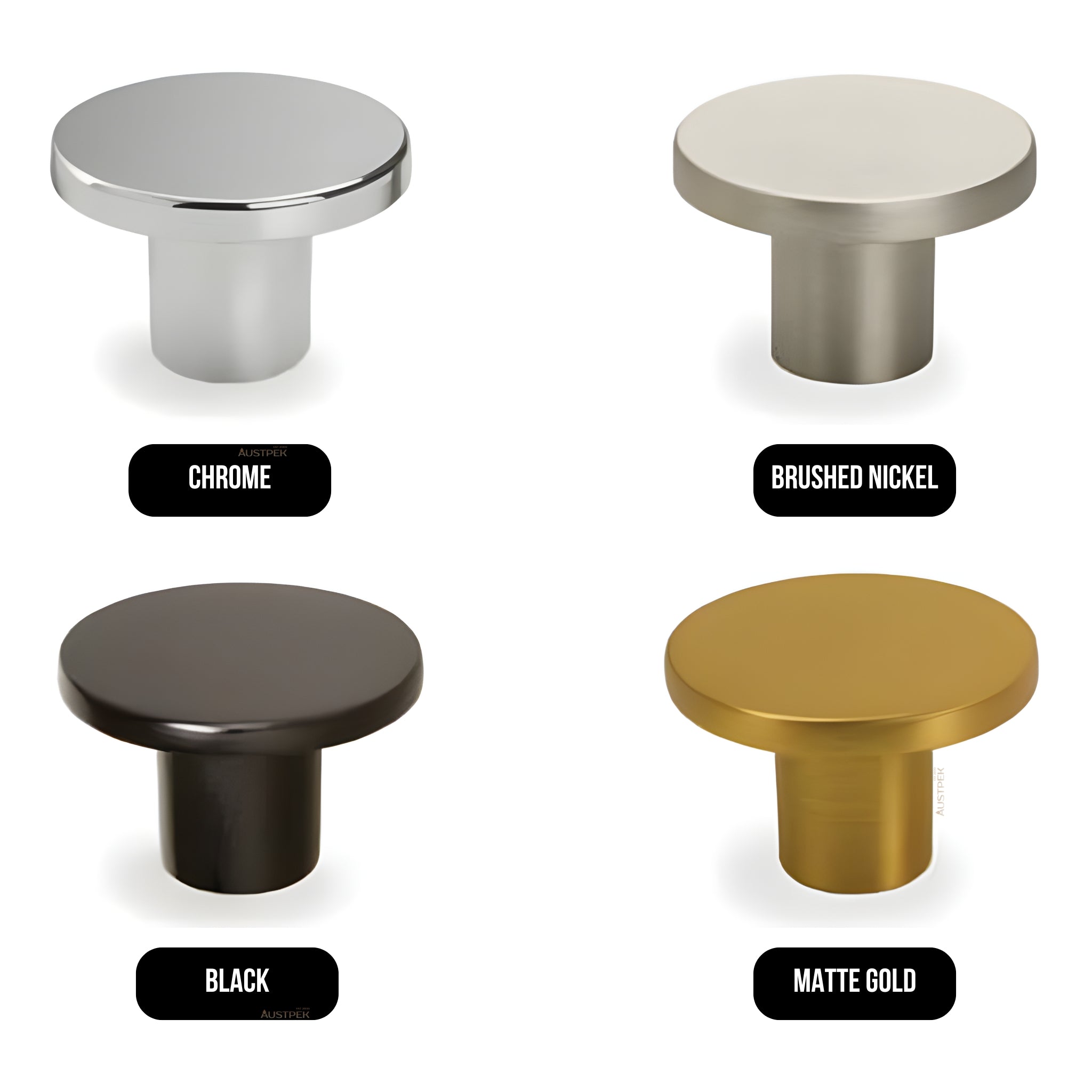 TIMBERLINE FLAT KNOB HANDLE 26MM MATTE GOLD