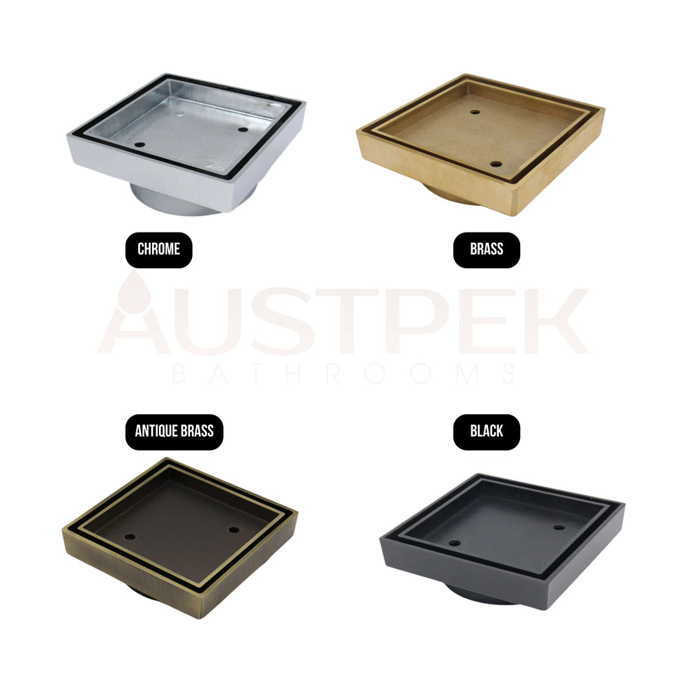 GRATES2GO NATURAL BRASS TILE INSERT POINT DRAIN 115MM