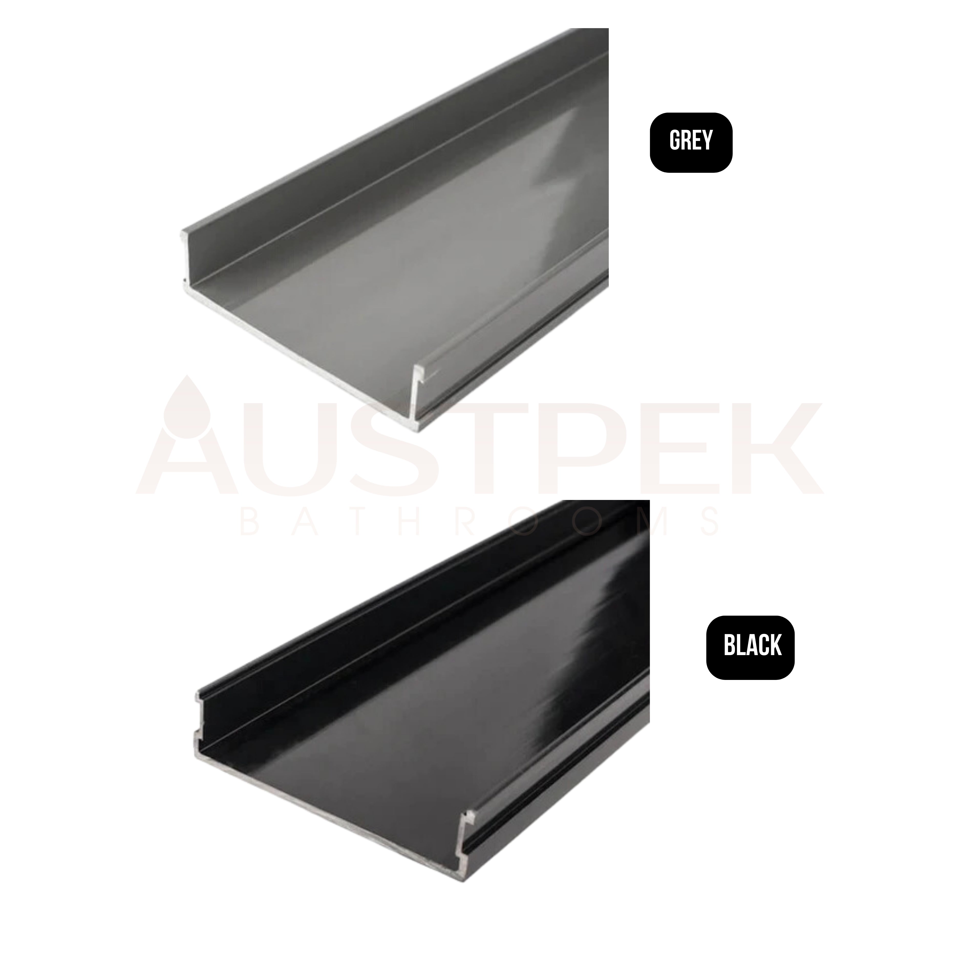 GRATES2GO UPVC MODULAR JOINING SECTION BLACK 115MM
