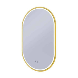 REMER GATSBY OVAL FRAMED LED MIRROR WITH DEMISTER CUSTOM COLOURS 600X1000MM