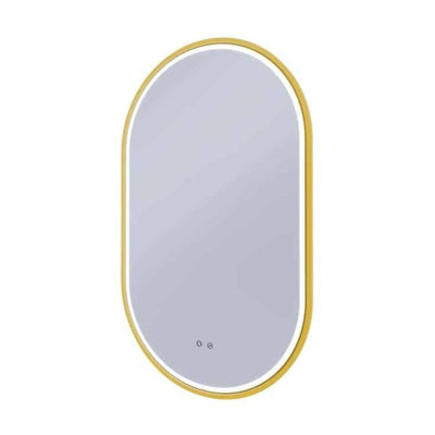 REMER GATSBY OVAL FRAMED LED MIRROR WITH DEMISTER CUSTOM COLOURS 600X1000MM