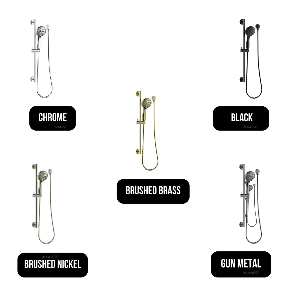 GARETH ASHTON 3-FUNCTION ROUND SHOWER ON RAIL CHROME