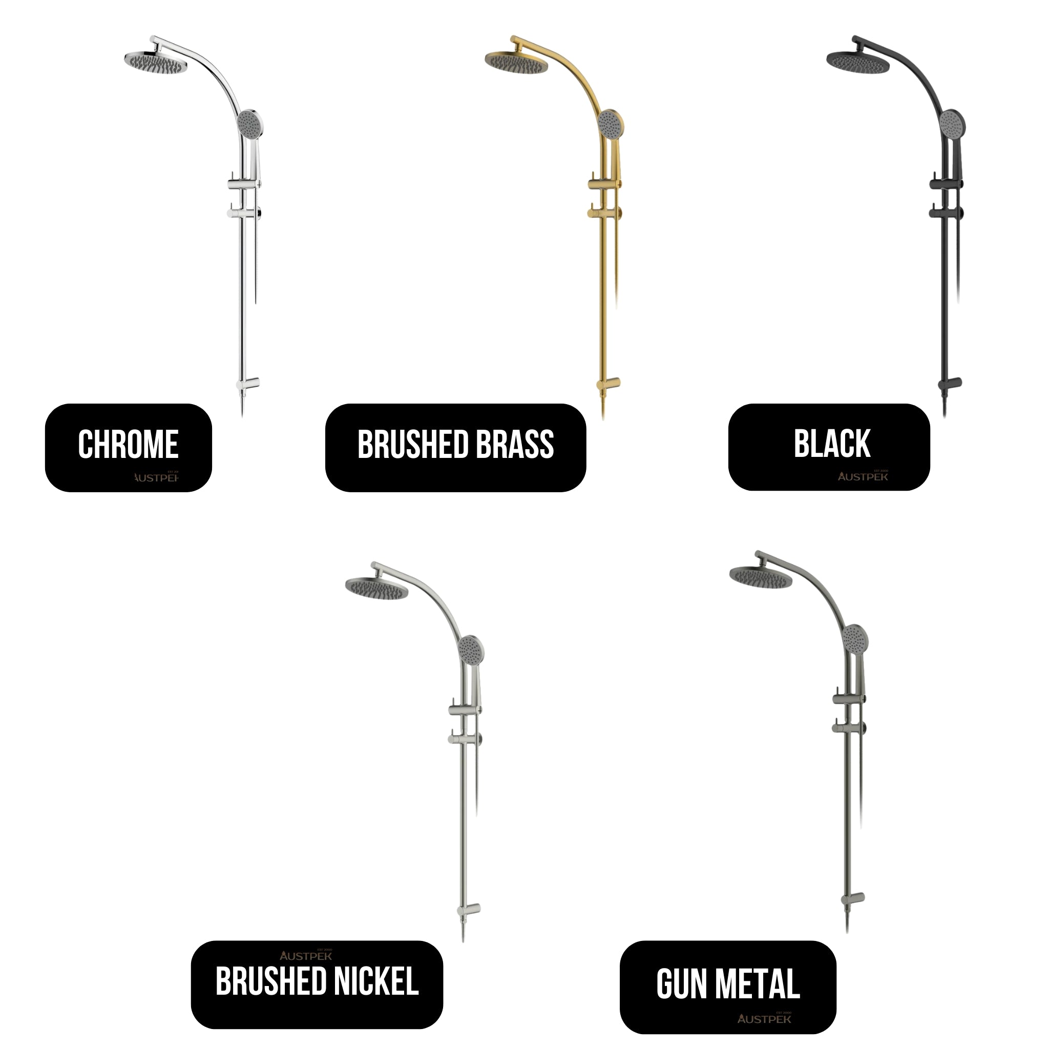 GARETH ASHTON CURVE SHOWER SYSTEM CHROME