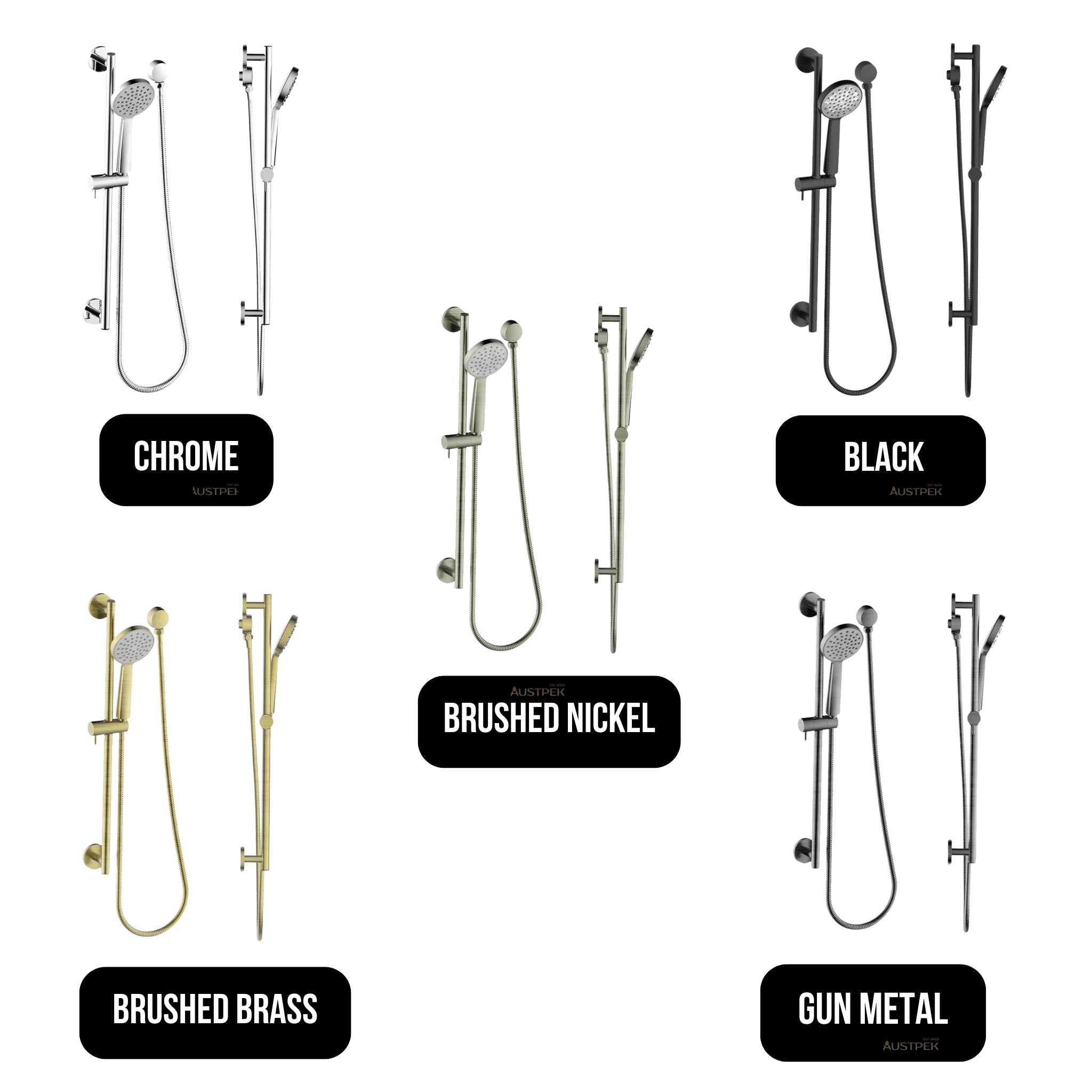GARETH ASHTON SHOWER ON RAIL CHROME