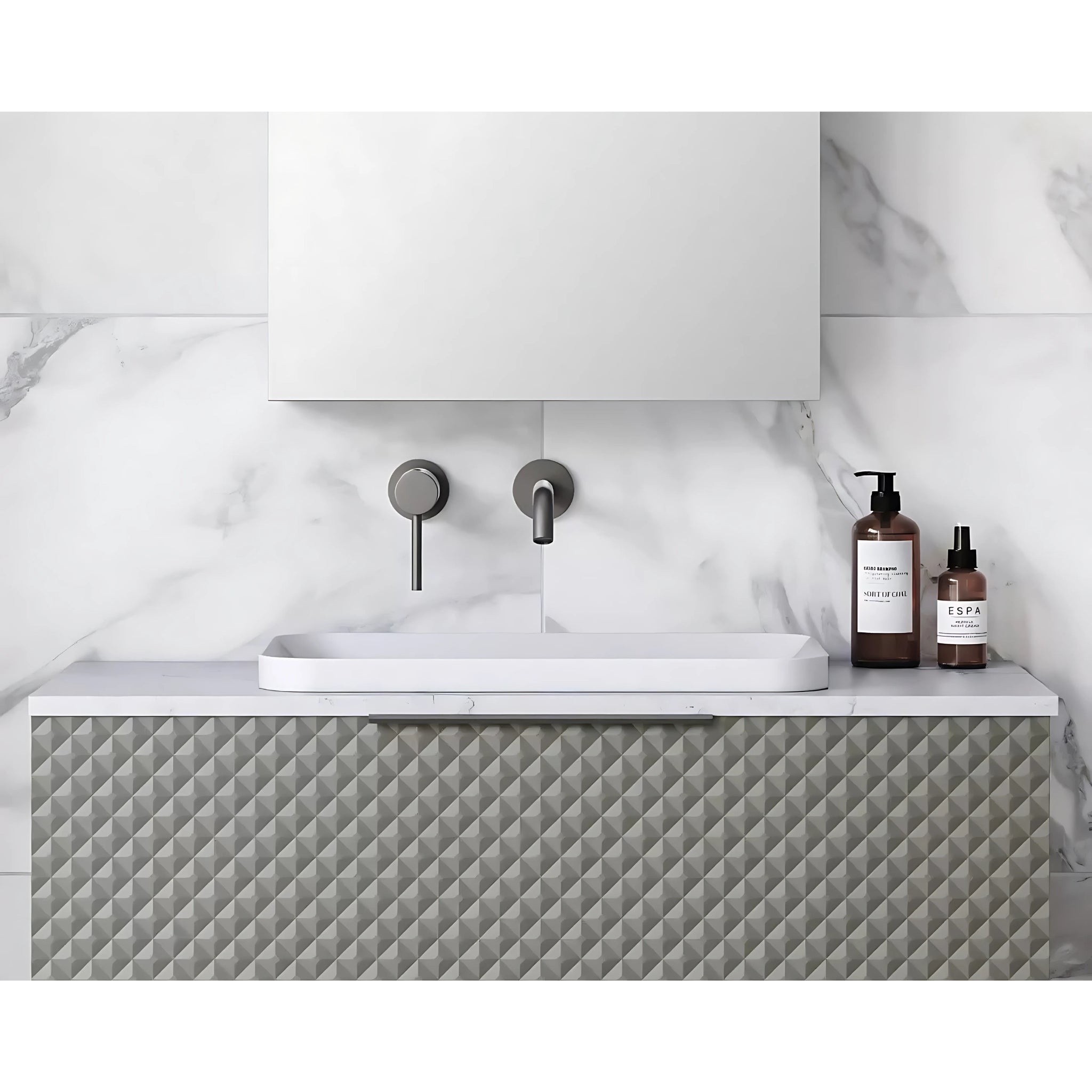 TIMBERLINE GEORGE INSET BASIN MATTE WHITE 600MM