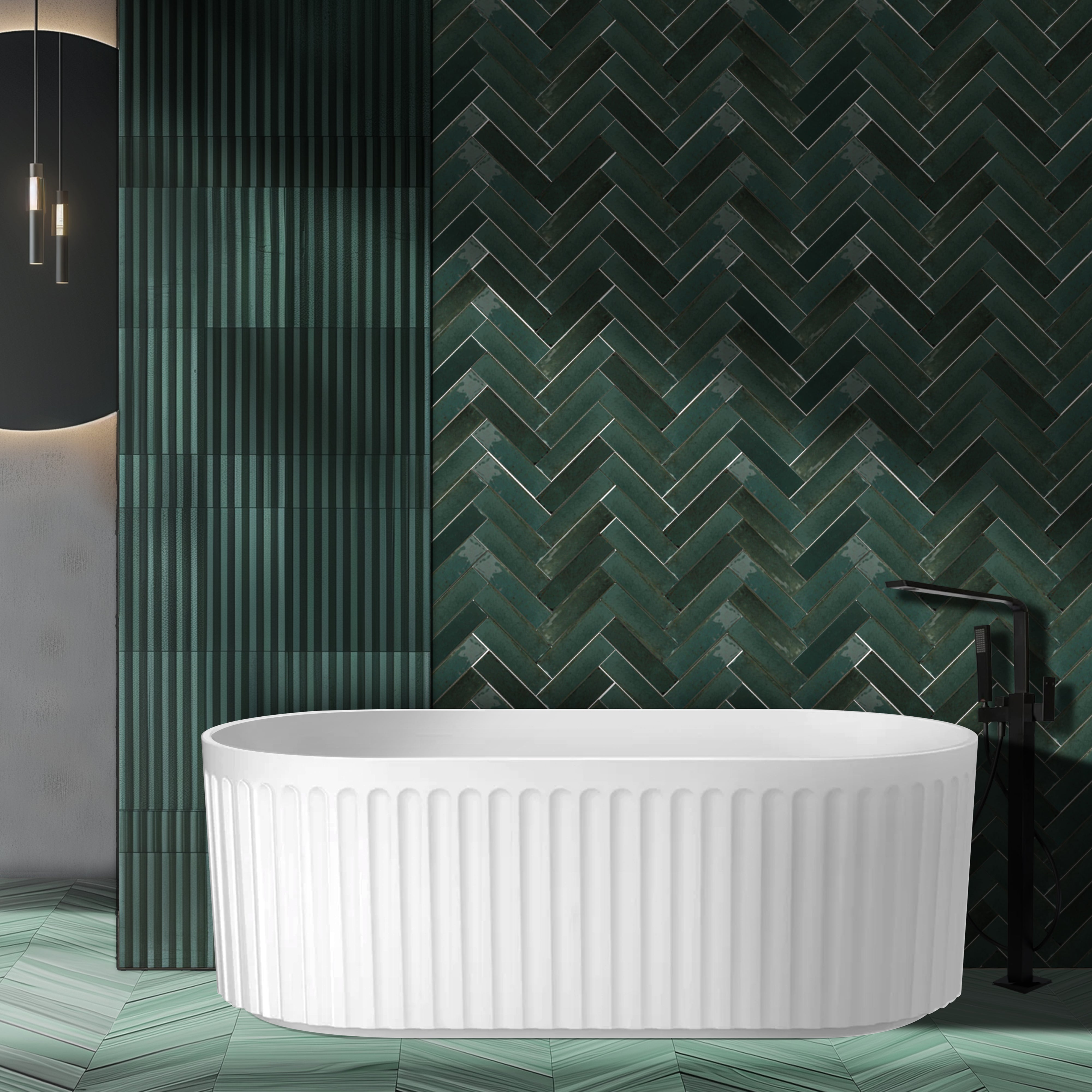 LINSOL GEORG FREESTANDING BATHTUB GLOSS WHITE (AVAILABLE IN 1500MM AND 1700MM)