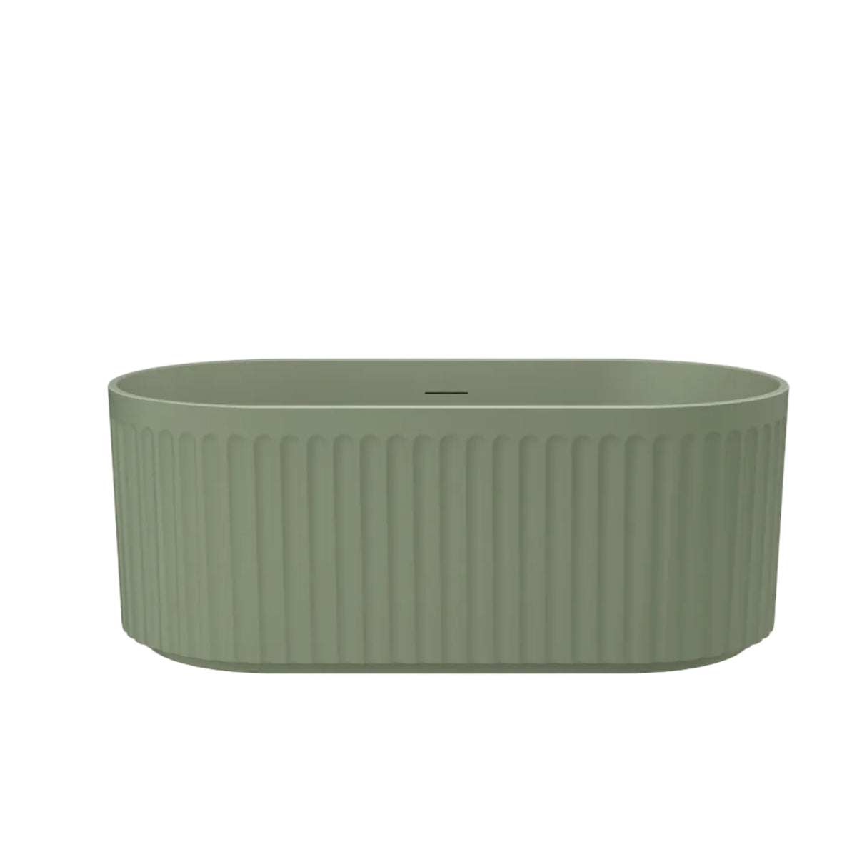 Linsol Georg Freestanding Bath with Overflow Sage Green 1700mm