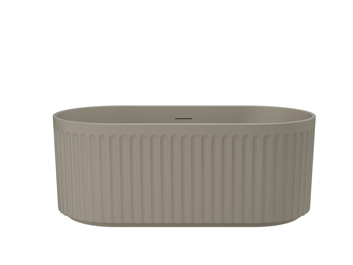 Linsol Georg Freestanding Bath with Overflow Warm Grey 1500mm